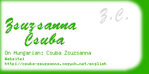 zsuzsanna csuba business card